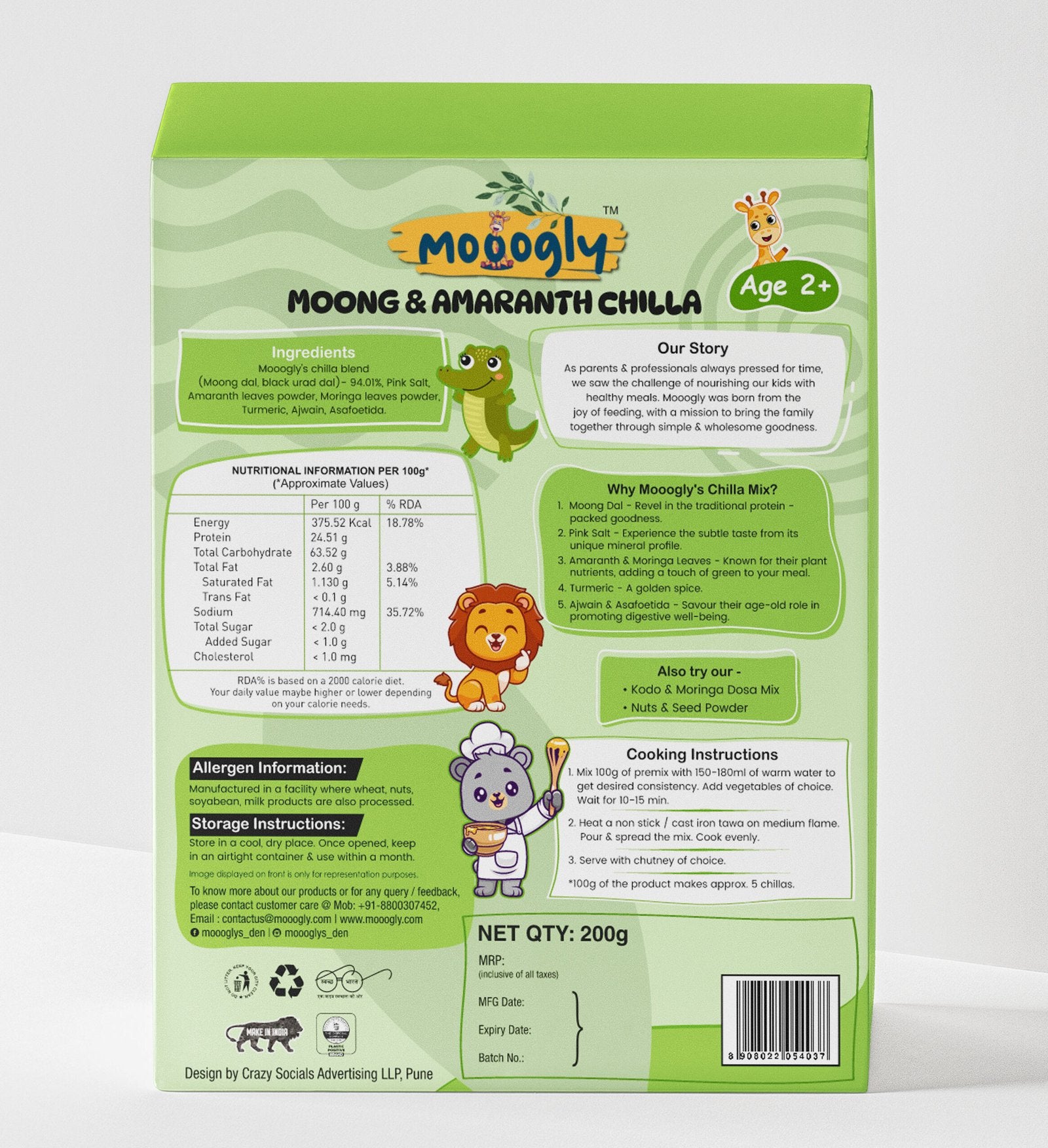 Dynamic Duo Health Combo (Kodo and Moringa Dosa Mix & Moong and Amaranth Chilla Combo Pack. 200gms,200gms)